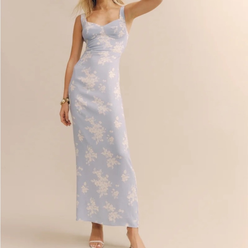 Reformation Blue Floral Maxi Dress